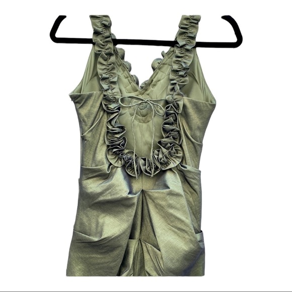 HAILEY Y2K Green Distressed Dress - Women's, Size 2 - Picture 2 of 9